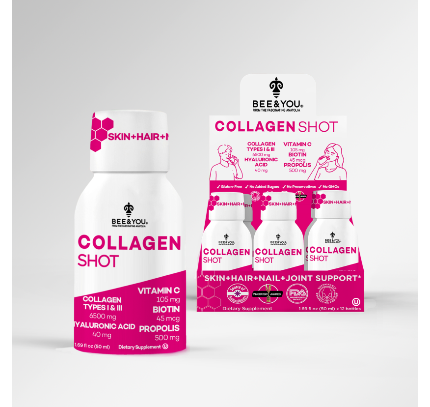 BEE&YOU/Шот красоты: коллаген + витамины,50 мл*12шт