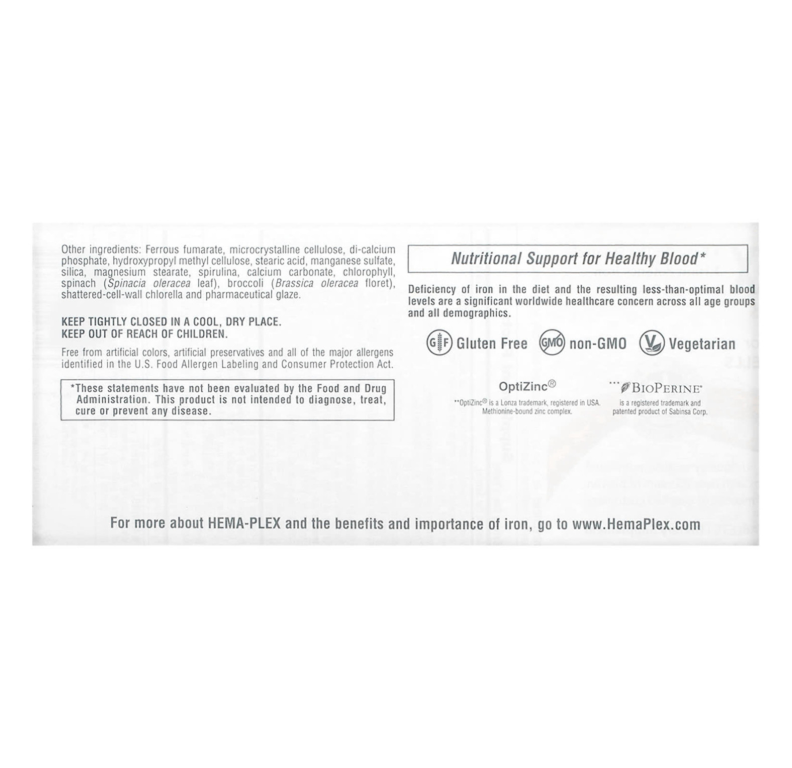 NaturesPlus, Hema-Plex, железо с незаменимыми питательными веществами для здоровых эритроцитов, 60 таблеток с медленным высвобождением