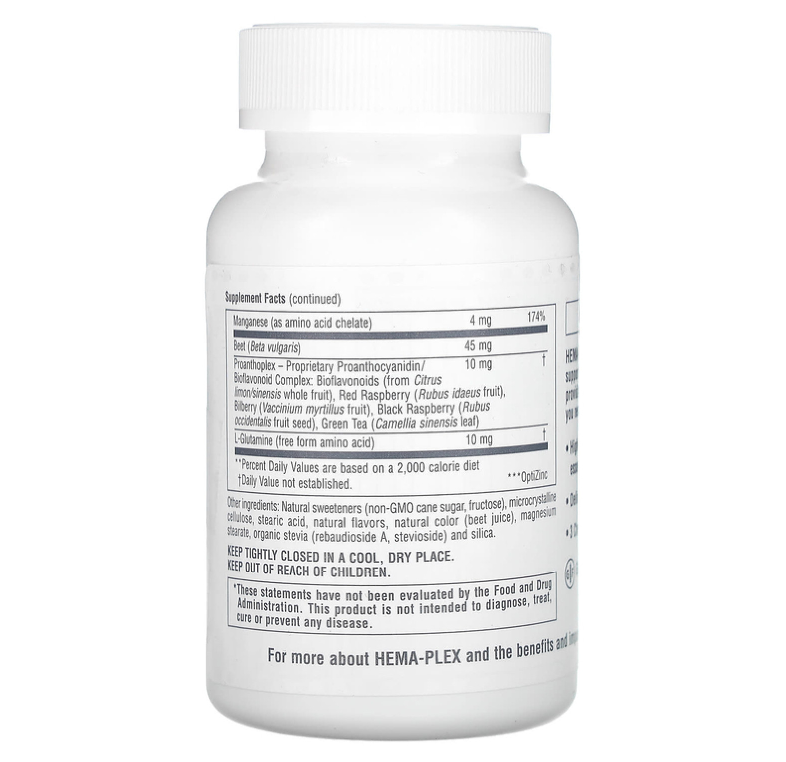 NaturesPlus, Hema-Plex, жевательная добавка с железом, с ягодным вкусом, 60 жевательных таблеток