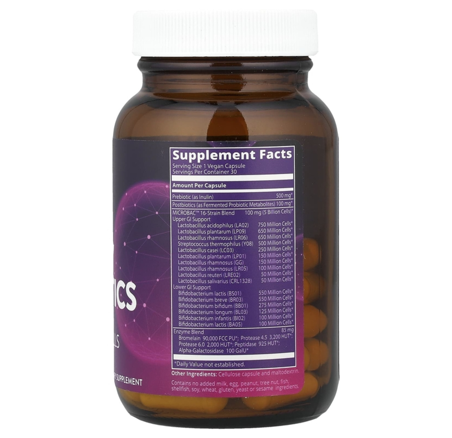 MRM Nutrition, Nutrition, пробиотики для ежедневной поддержки, 5 млрд клеток, 30 растительных капсул