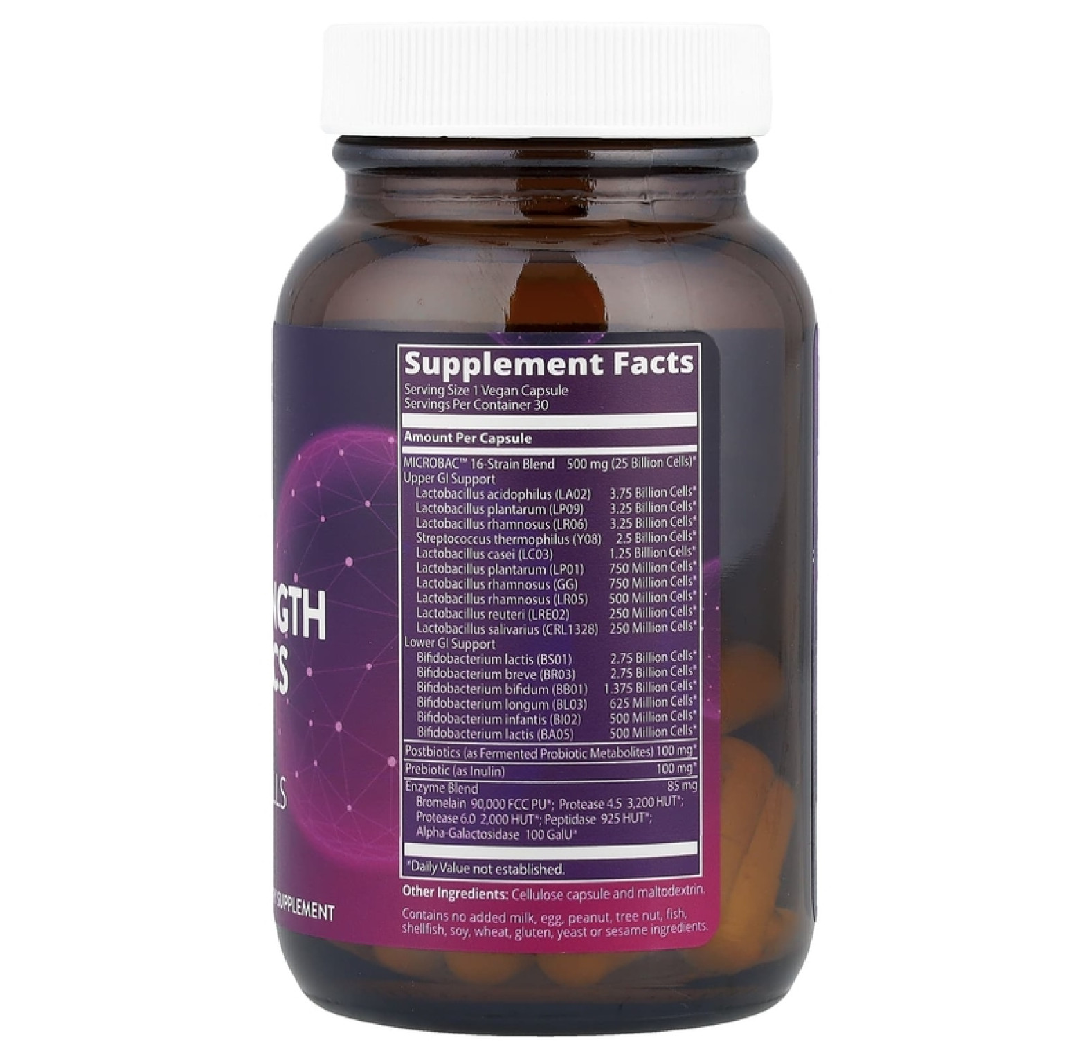 MRM Nutrition, Nutrition, пробиотики с повышенной силой действия, 25 млрд клеток, 30 растительных капсул