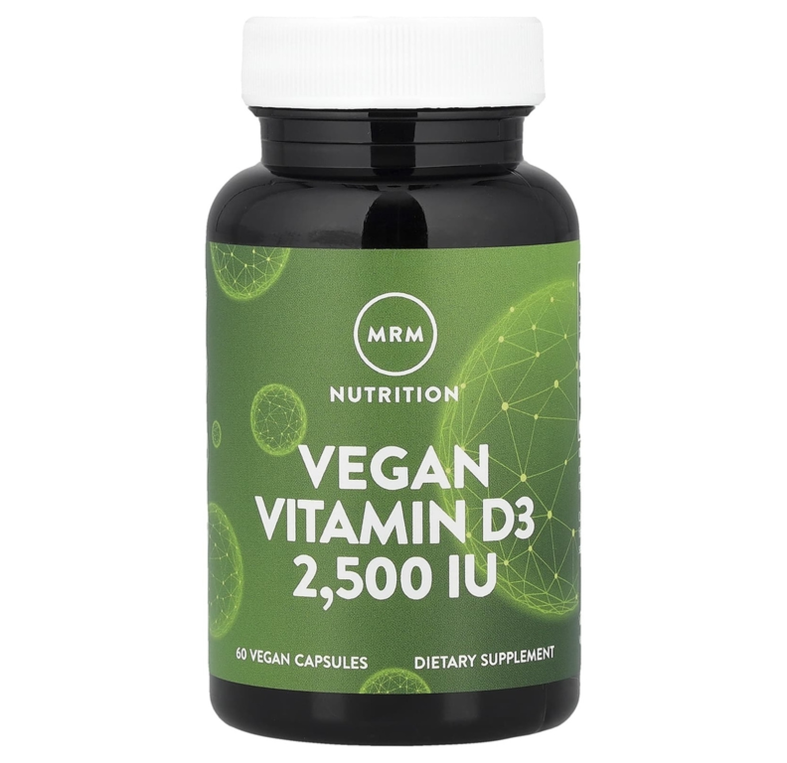 MRM Nutrition, Nutrition, витамин D3 для веганов, 2500 МЕ, 60 веганских капсул