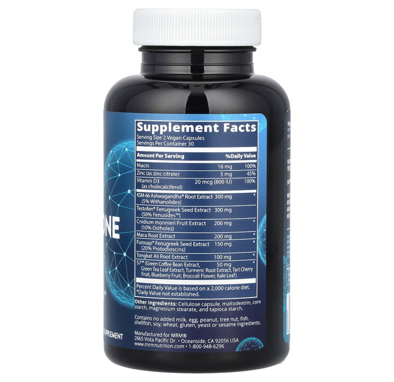 MRM Nutrition, Testosterone Again, энергия и либидо, 60 веганских капсул