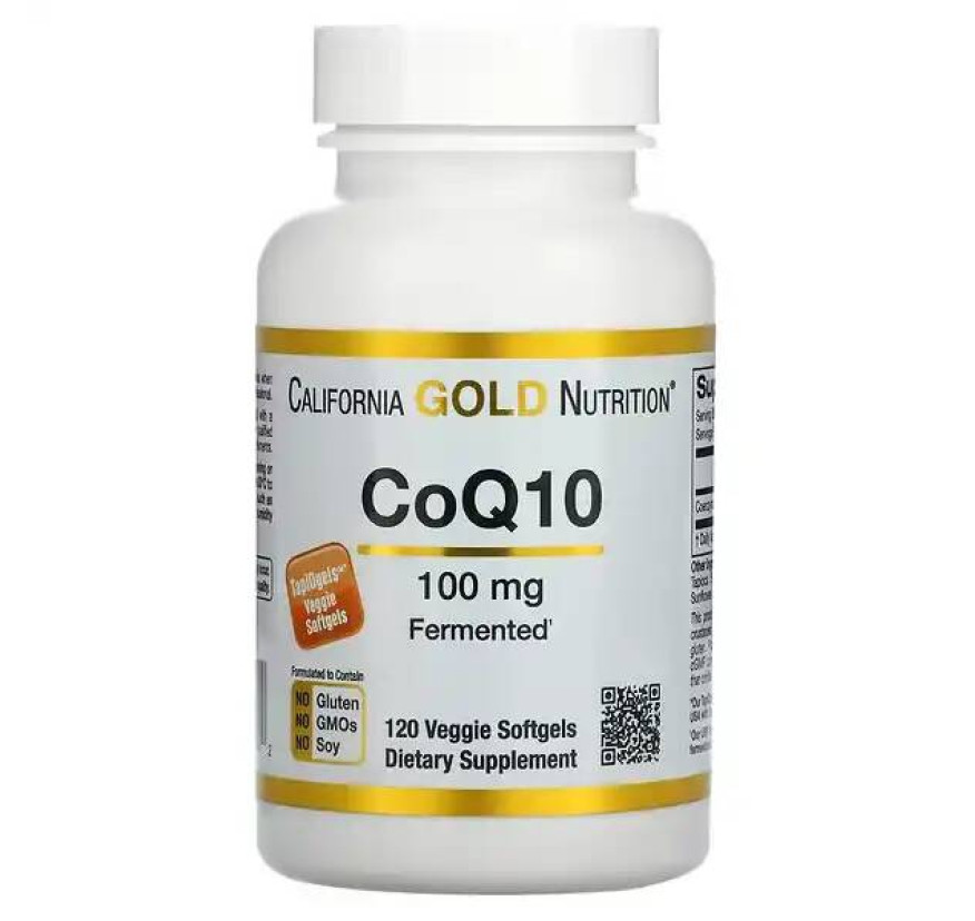 California Gold Nutrition, коэнзим Q10, 100 мг, 120 растительных капсул