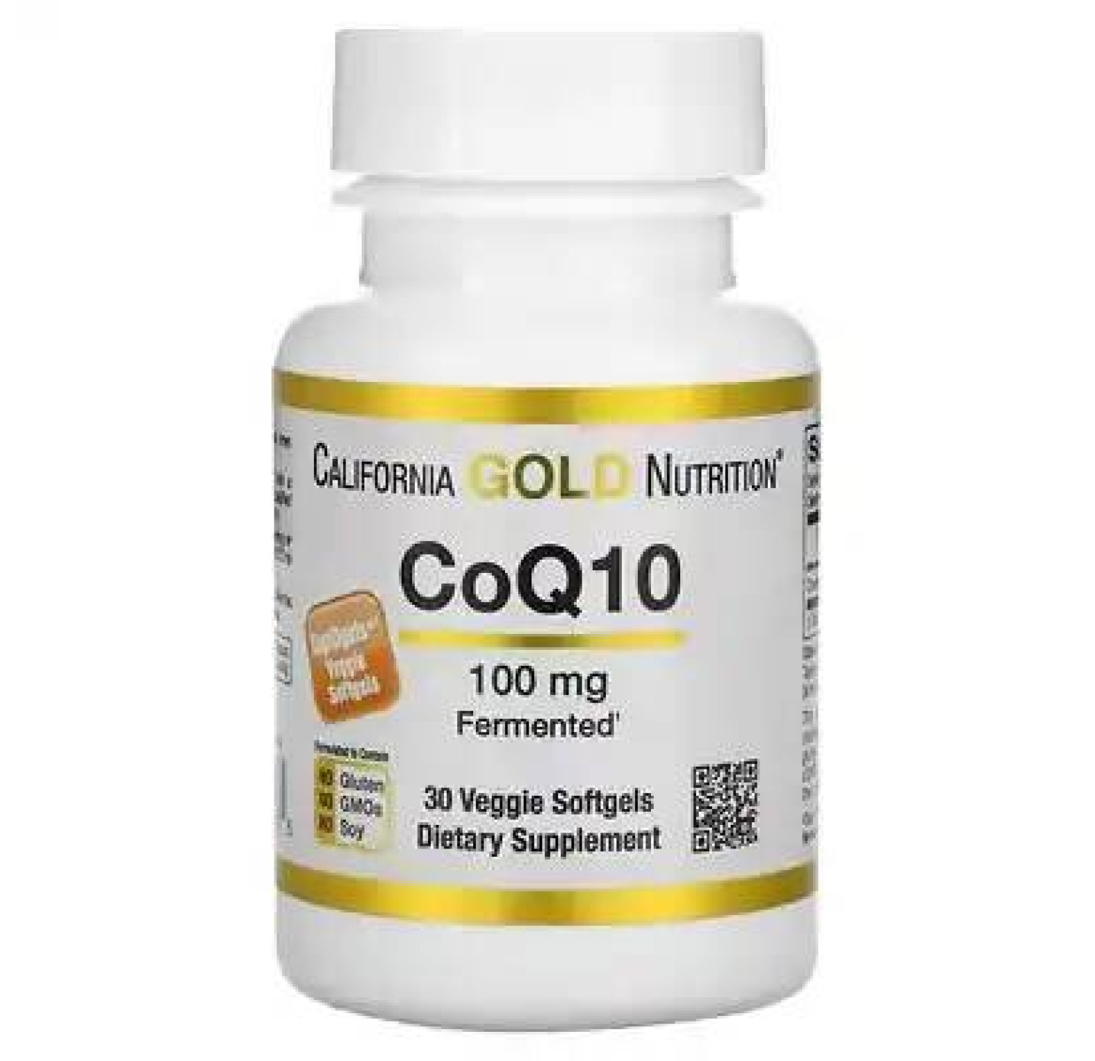 California Gold Nutrition, Коэнзим Q10, 100 мг, 30 растительных капсул