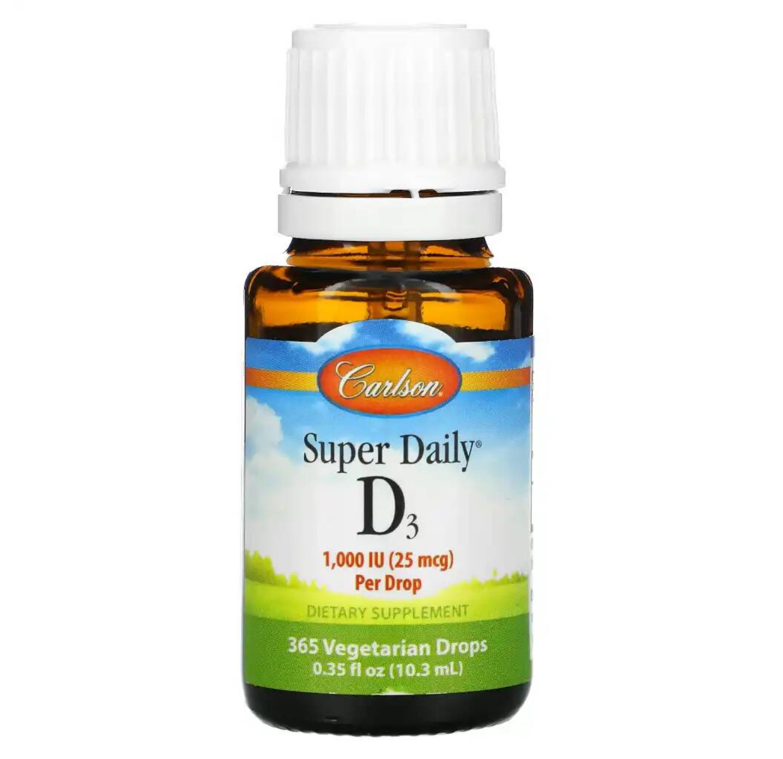 Carlson, Super Daily, витамин D3, 1000 МЕ, 10,3 мл