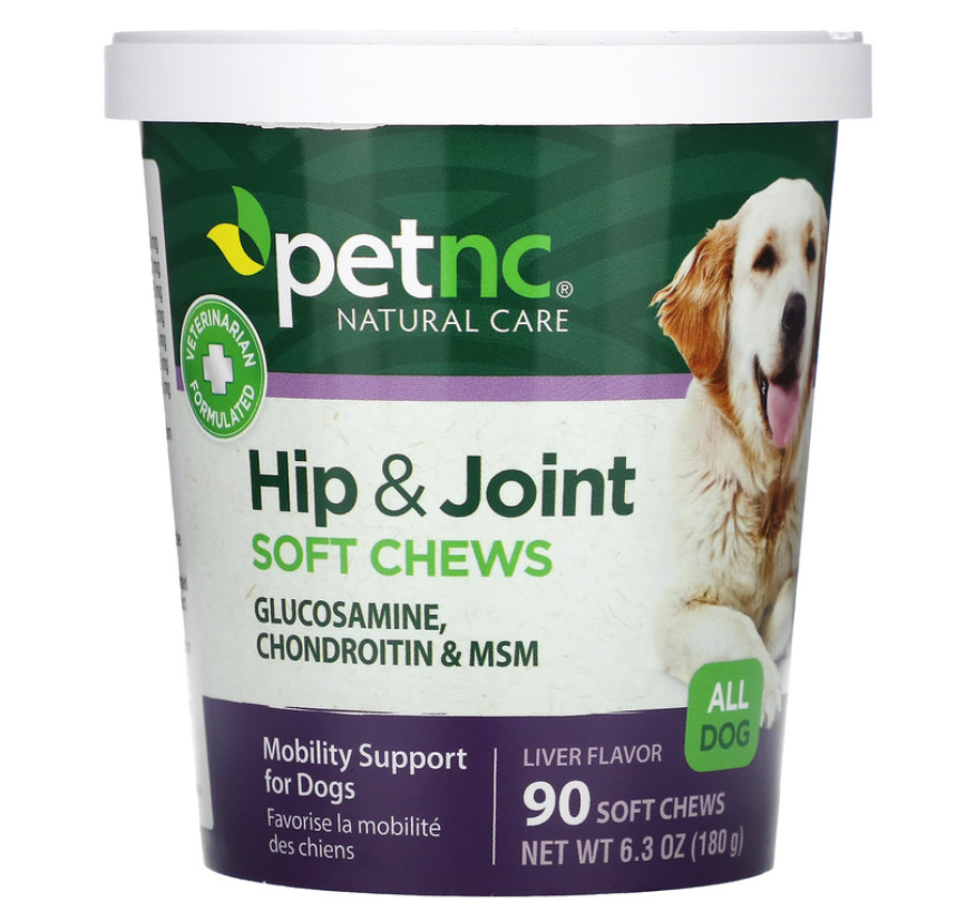 petnc NATURAL CARE, добавка для здоровья суставов у собак, со вкусом печени, 90 жевательных таблеток, 180 г
