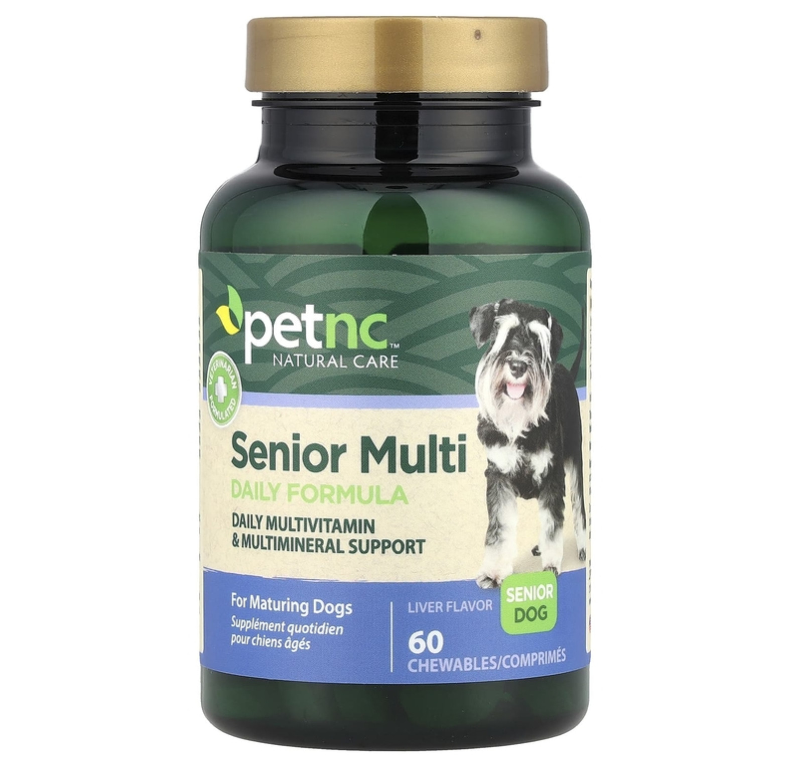 petnc NATURAL CARE, Натуральный уход за домашними животными, многодневная формула для взрослых собак, для взрослых собак, со вкусом печенки, 60 жевате