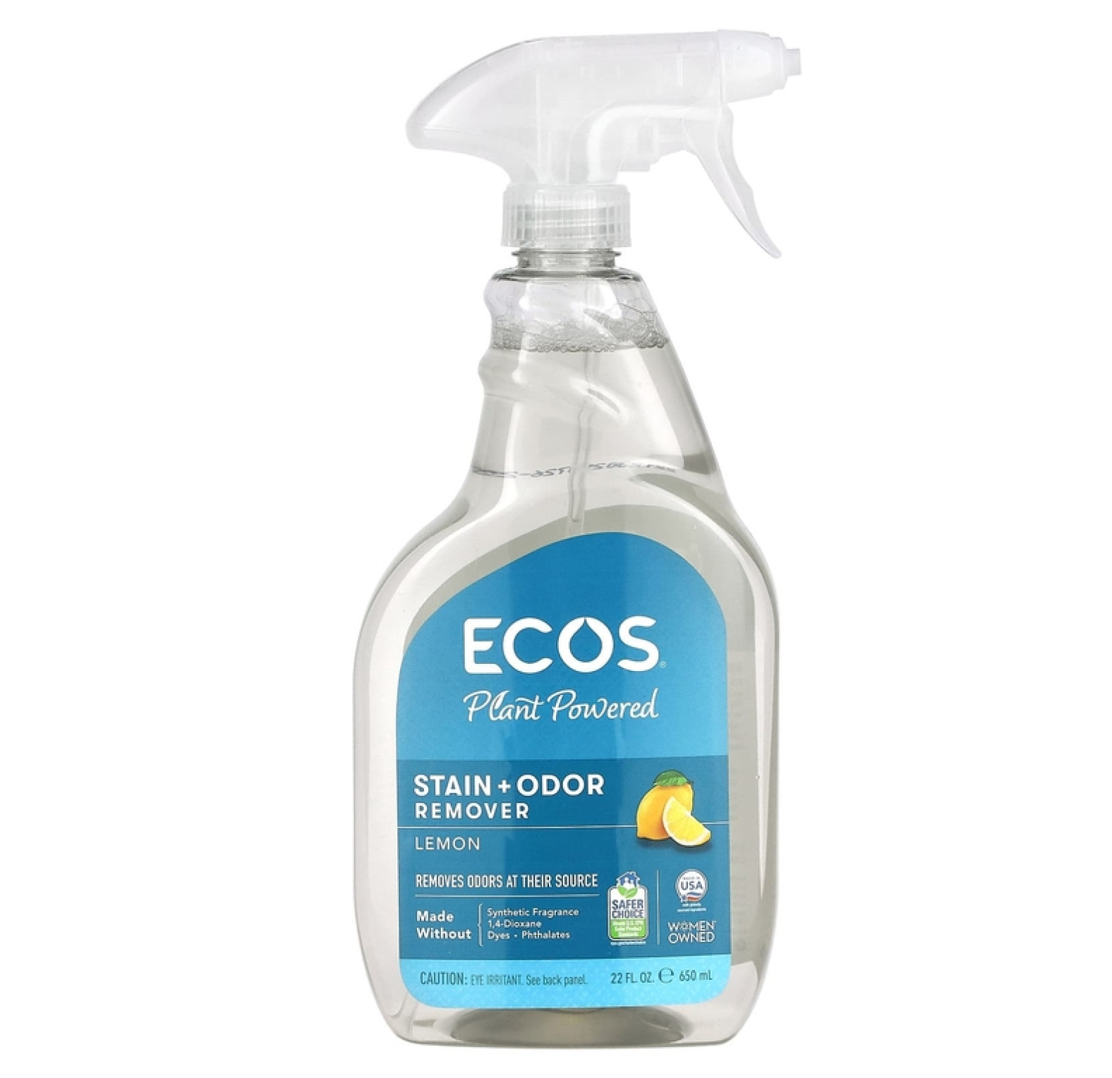 Earth Friendly Products, Ecos, Средство для удаления пятен и запахов, лимон, 22 жидких унции (650 мл)