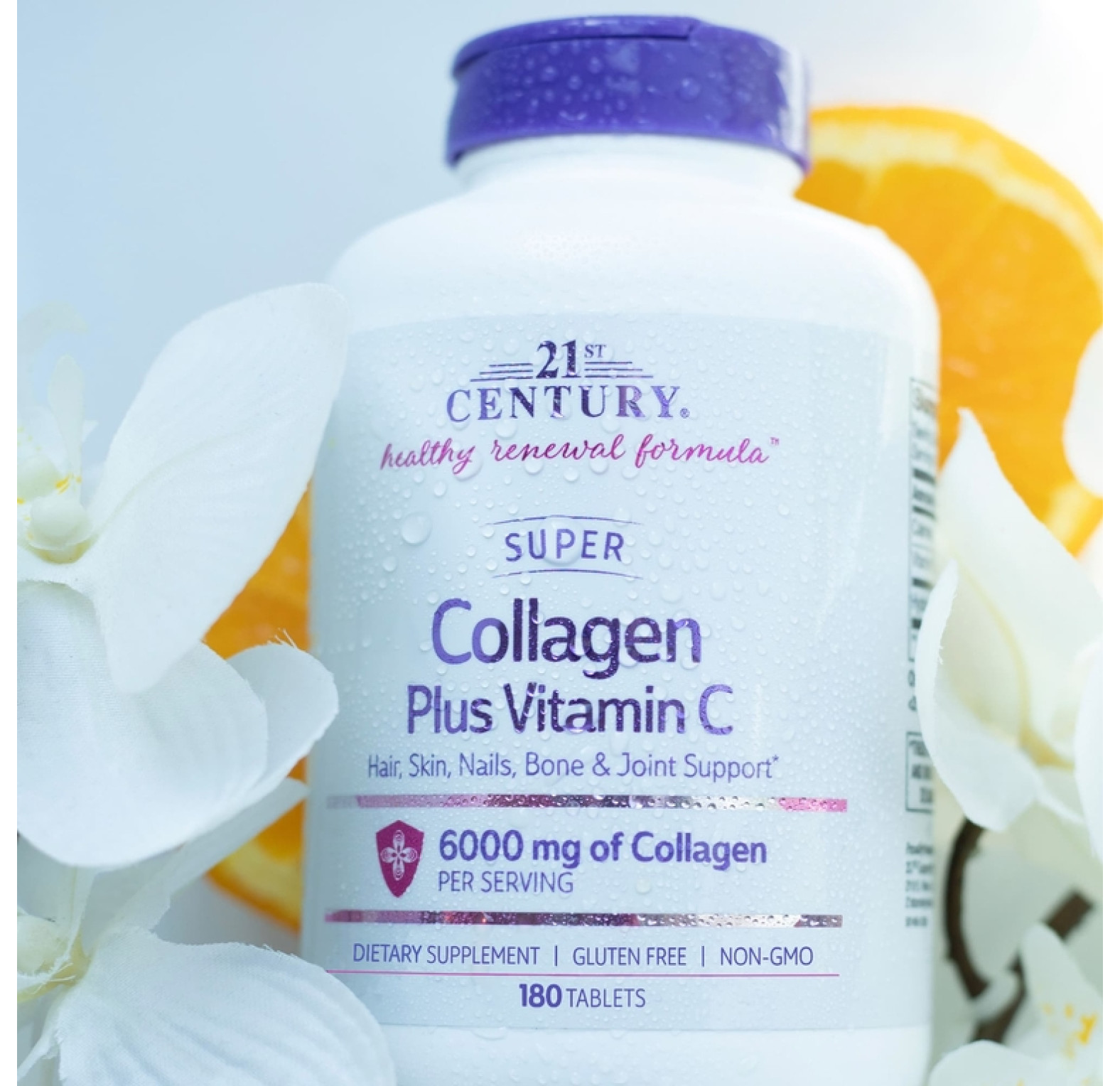 21st Century, Super Collagen, коллаген с витамином C, 180 таблеток