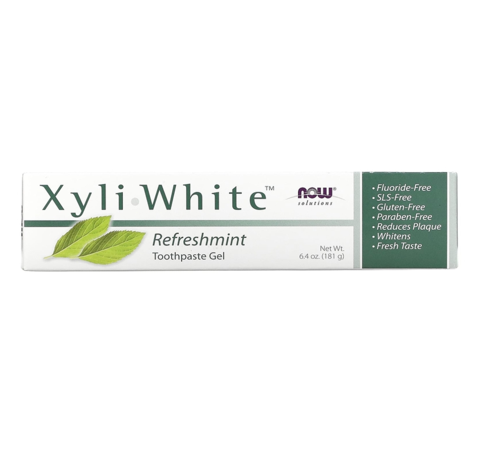 NOW Foods, Solutions, XyliWhite, зубная гель-паста, освежающая мята, 181 г (6,4 унции)