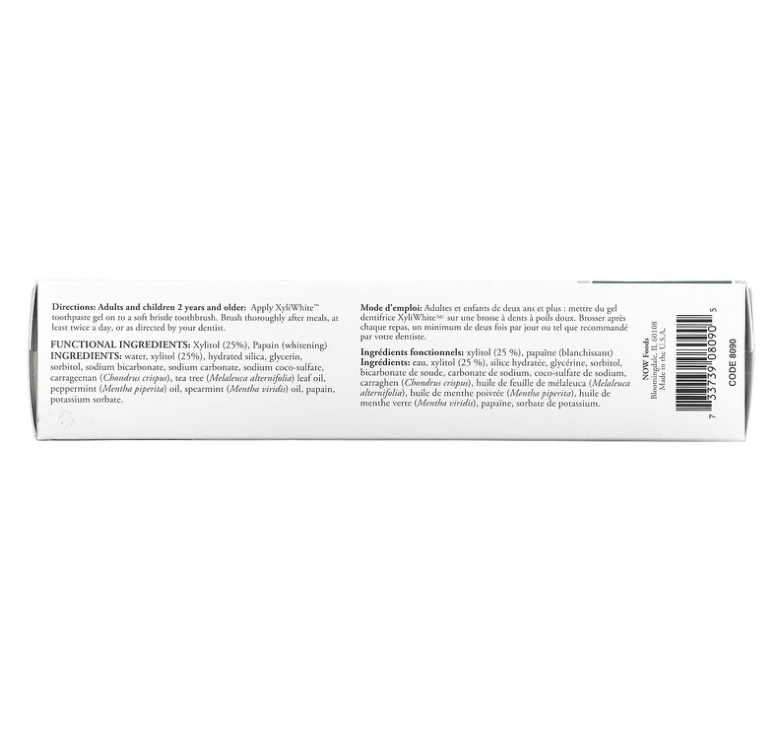 NOW Foods, Solutions, XyliWhite, зубная гель-паста, освежающая мята, 181 г (6,4 унции)
