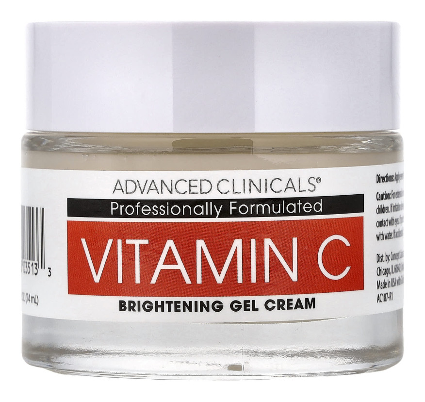 Advanced Clinicals, осветляющий гель-крем с витамином С, 74 мл (2,5 жидк. унции)