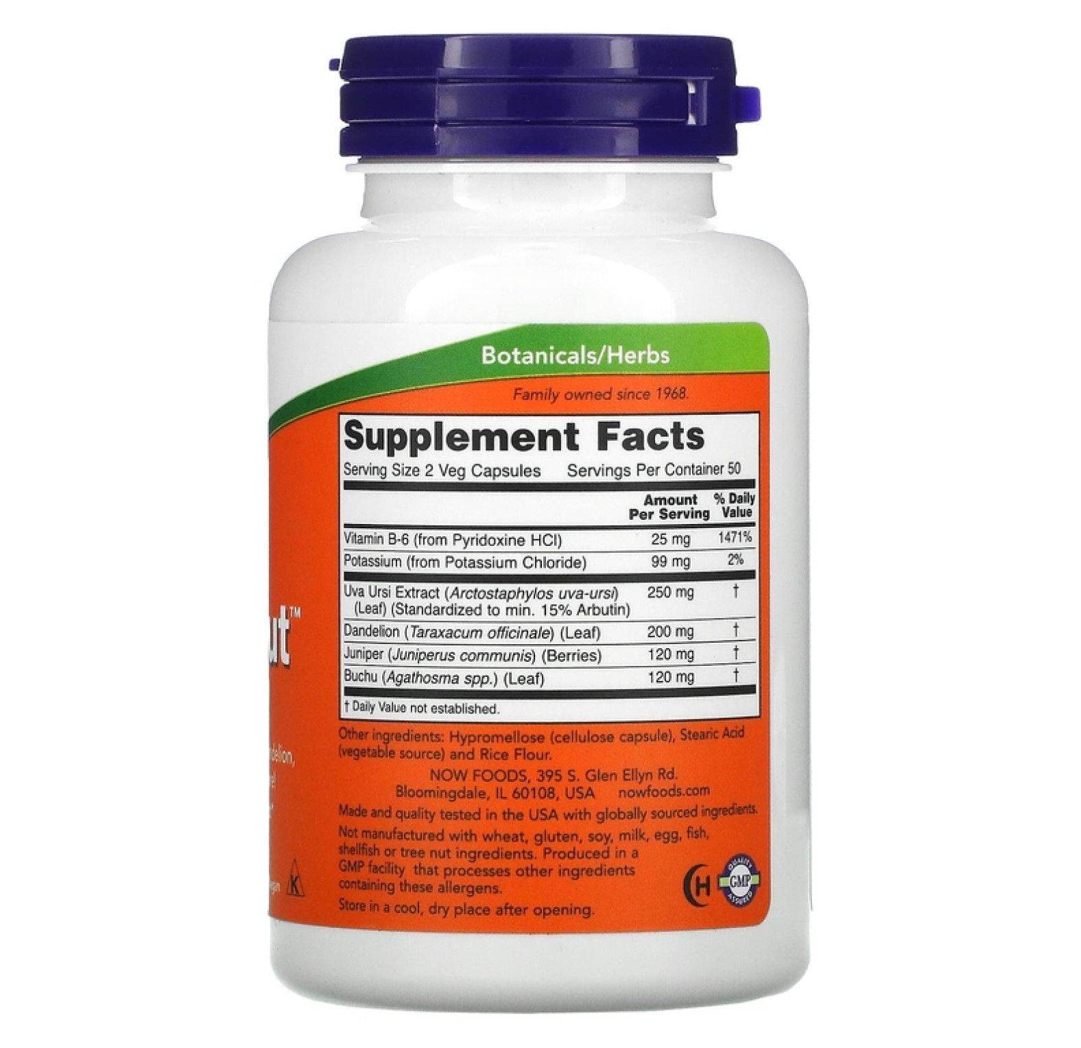 NOW Foods, Water Out, баланс жидкости, 100 растительных капсул