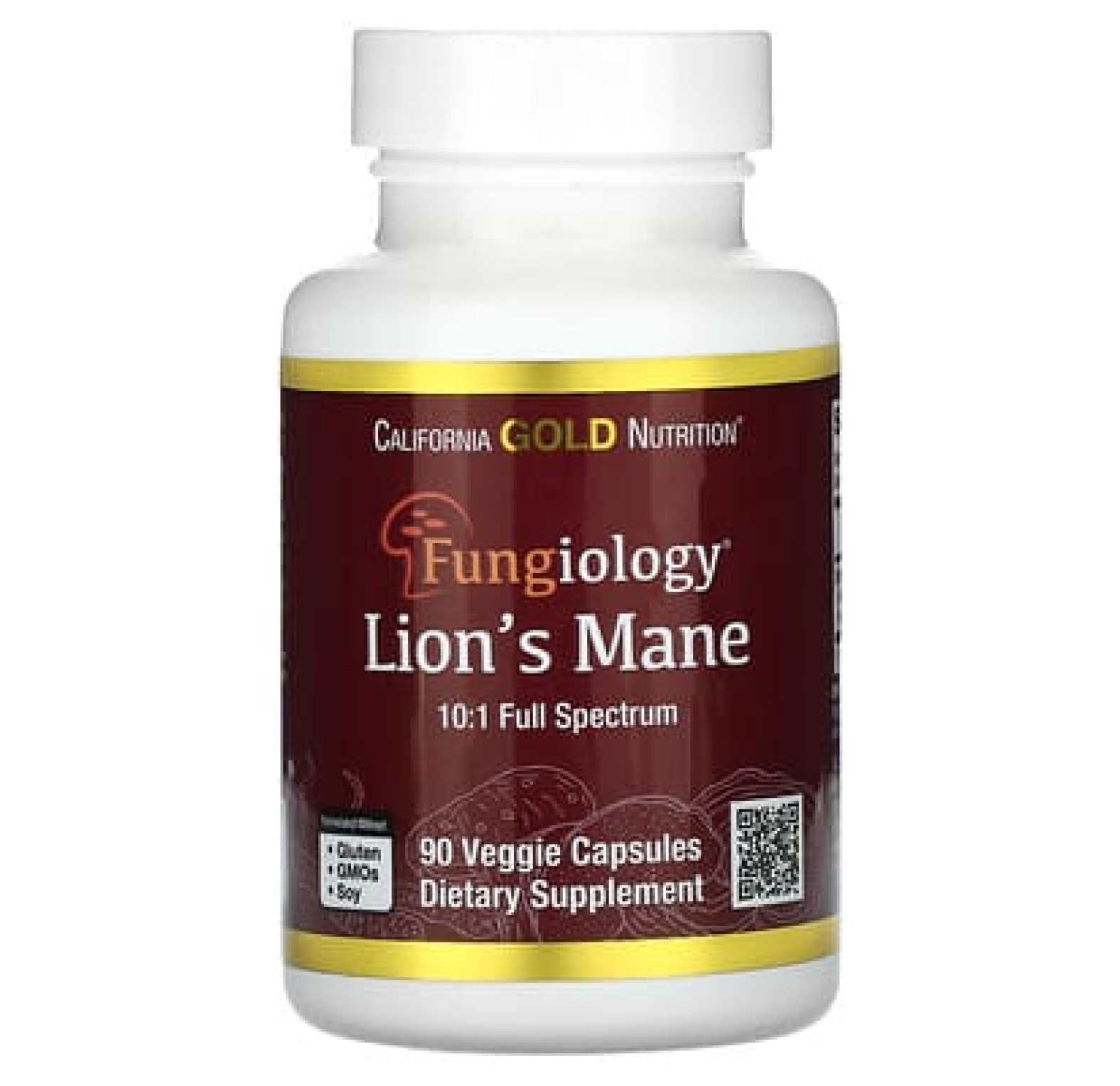 California Gold Nutrition, органический ежовик гребенчатый, 90 капсул Plantcaps