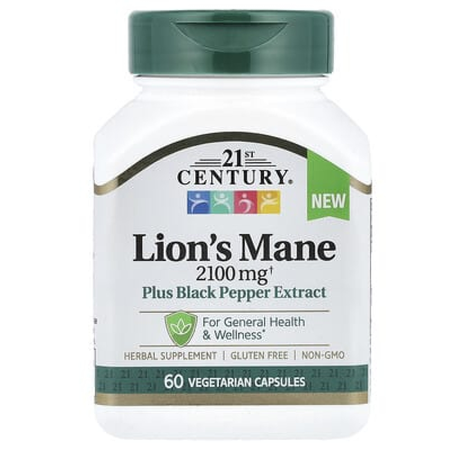 21st Century, Lion's Mane, 2100 мг, 60 вегетарианских капсул