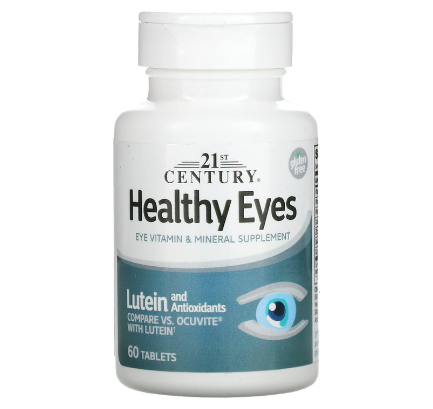 21st Century, Healthy Eyes, комплекс для здоровья глаз с лютеином и антиоксидантами, 60 таблеток