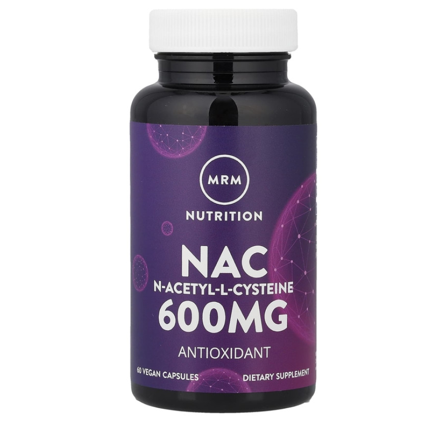 MRM Nutrition, Nac, N-ацетил-L-цистеин, 600 мг, 60 веганских капсул