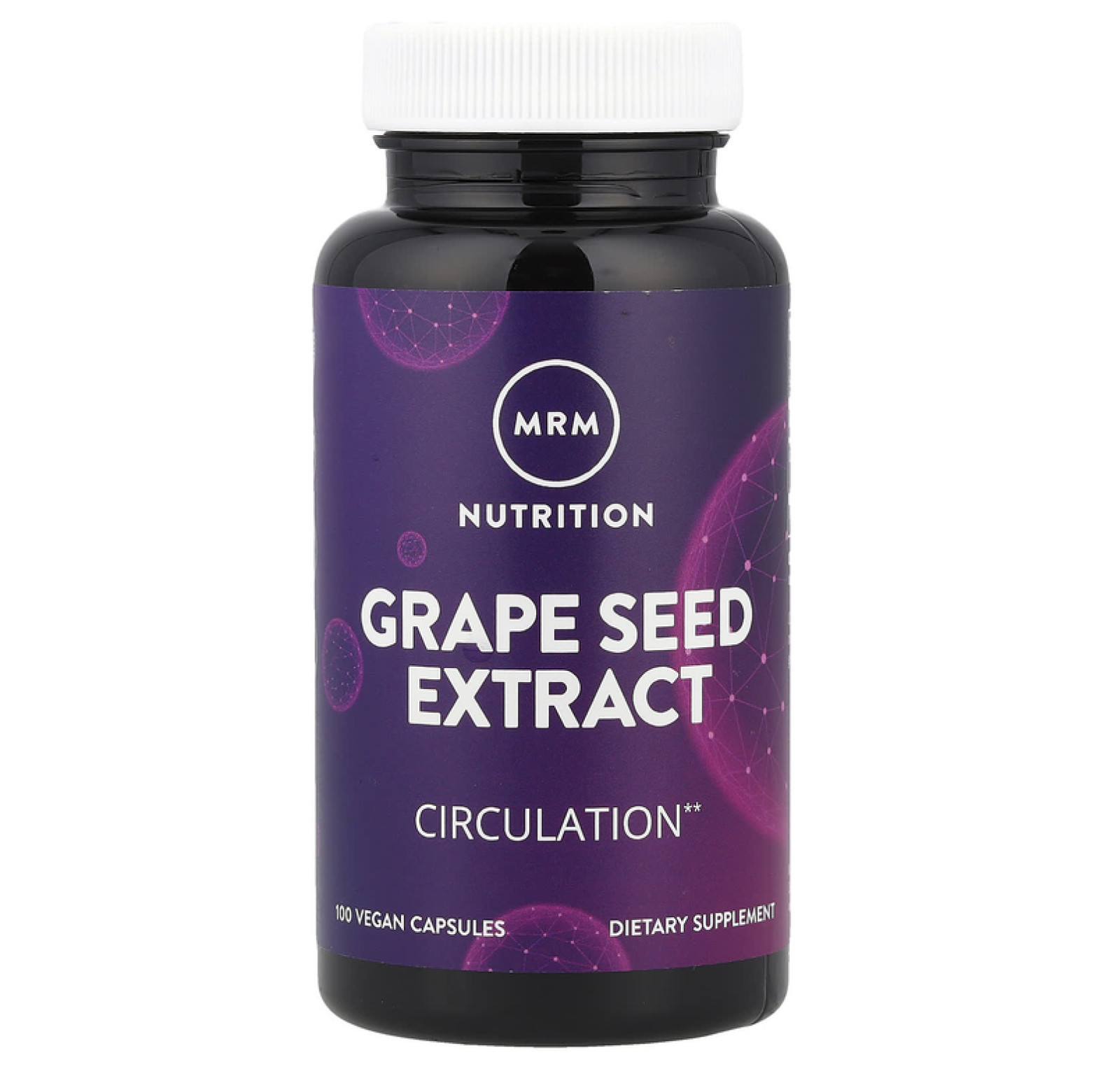 MRM Nutrition, экстракт виноградных косточек, 100 веганских капсул (120 мг в 1 капсуле)
