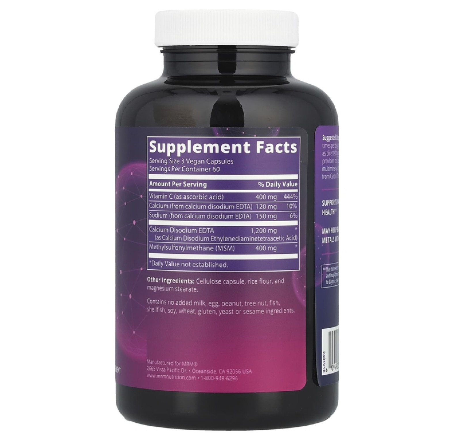 MRM Nutrition, Cardio Chelate с ЭДТК, 180 веганских капсул