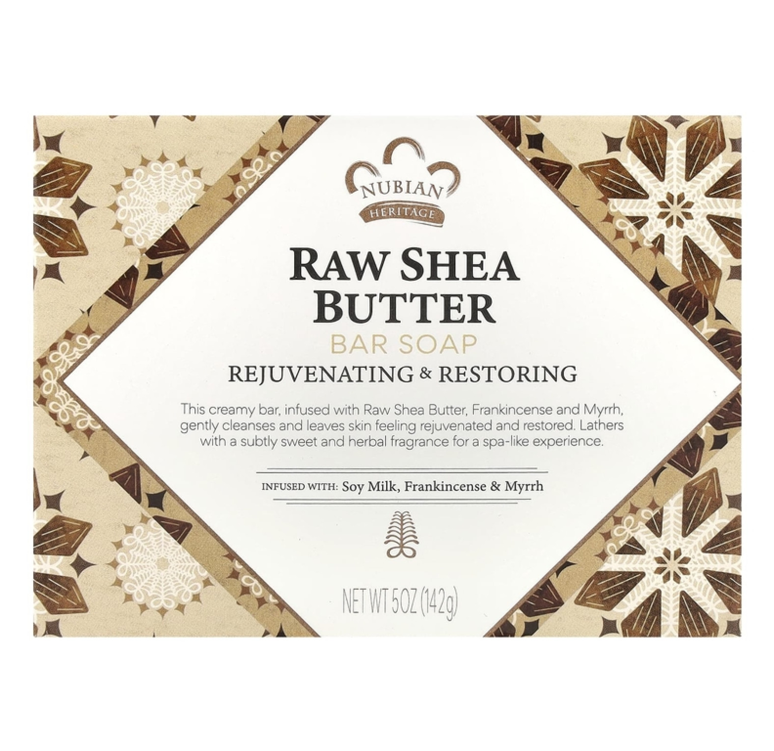Nubian Heritage, Кусковое мыло из необработанного масла ши, 142 г