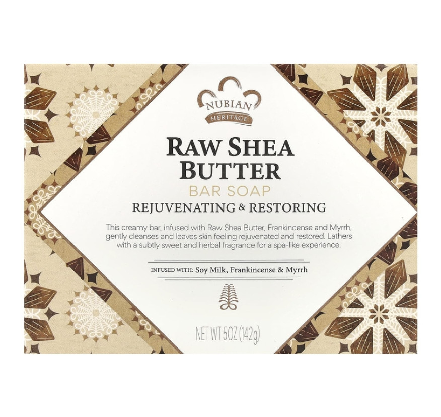 Nubian Heritage, Кусковое мыло из необработанного масла ши, 142 г