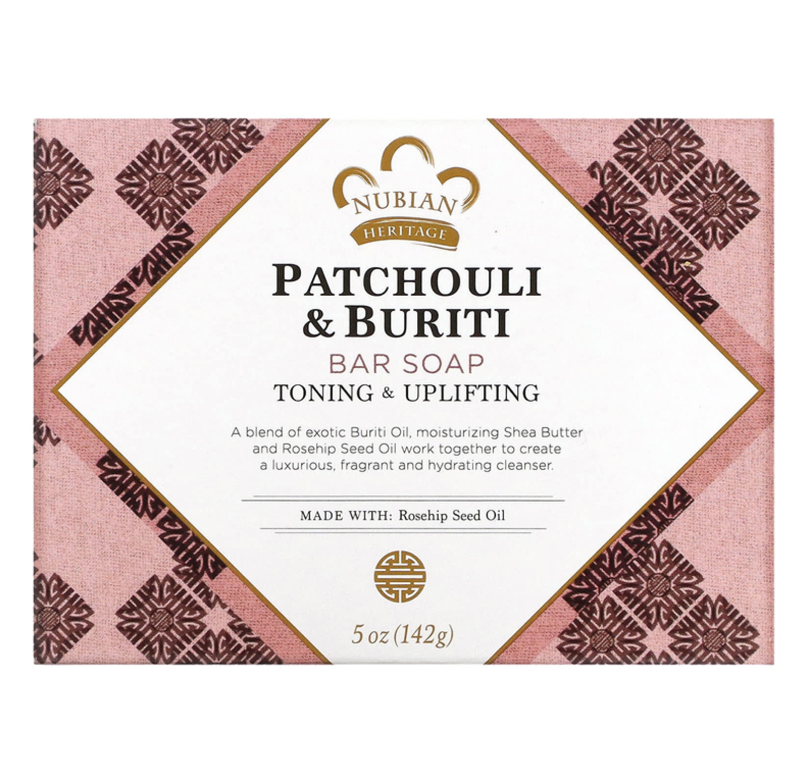 Nubian Heritage, кусковое мыло с пачули и бурити, 141 г (5 унций)
