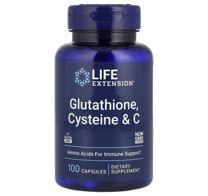 Life Extension, глутатион, цистеин и витамин С, 100 капсул