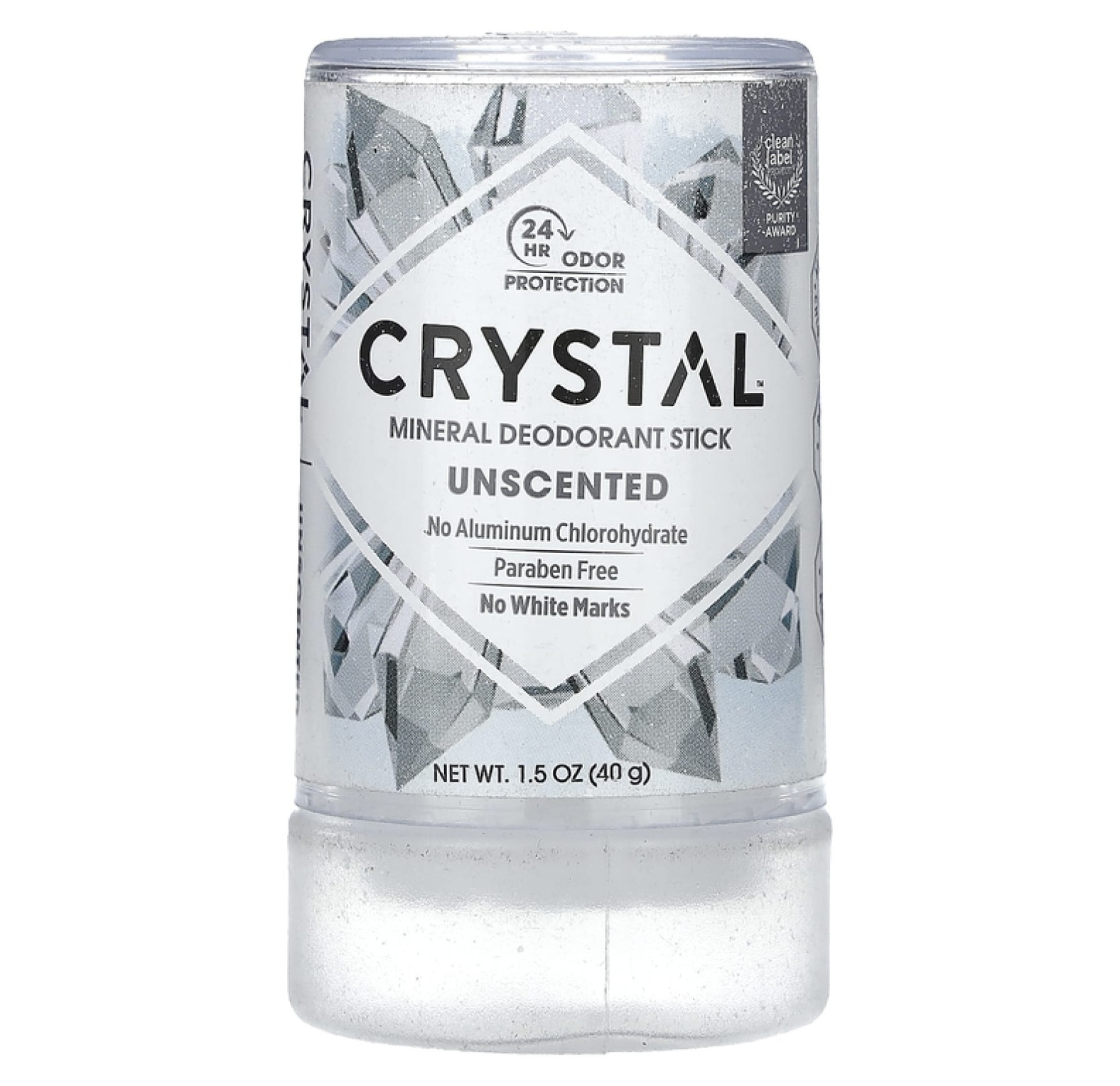 CRYSTAL, минеральный дезодорант-карандаш, без запаха, 40 г (1,5 унции)