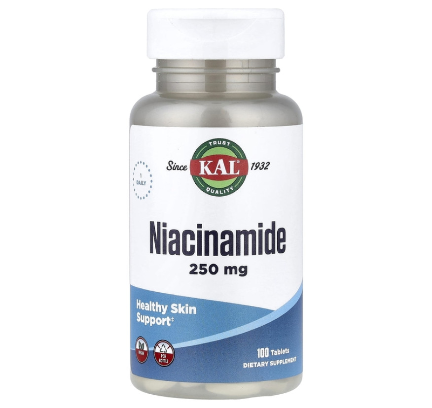 KAL, Ниацинамид, 250 мг, 100 таблеток