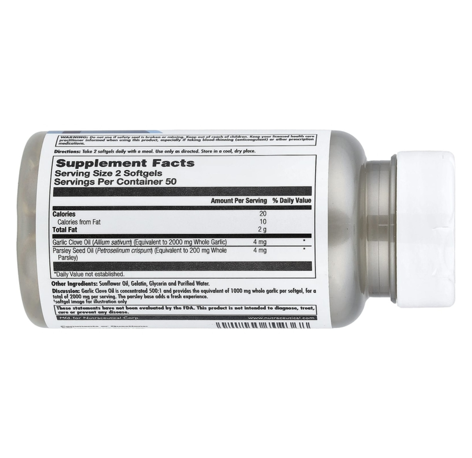 KAL, чесночное масло, 100 капсул