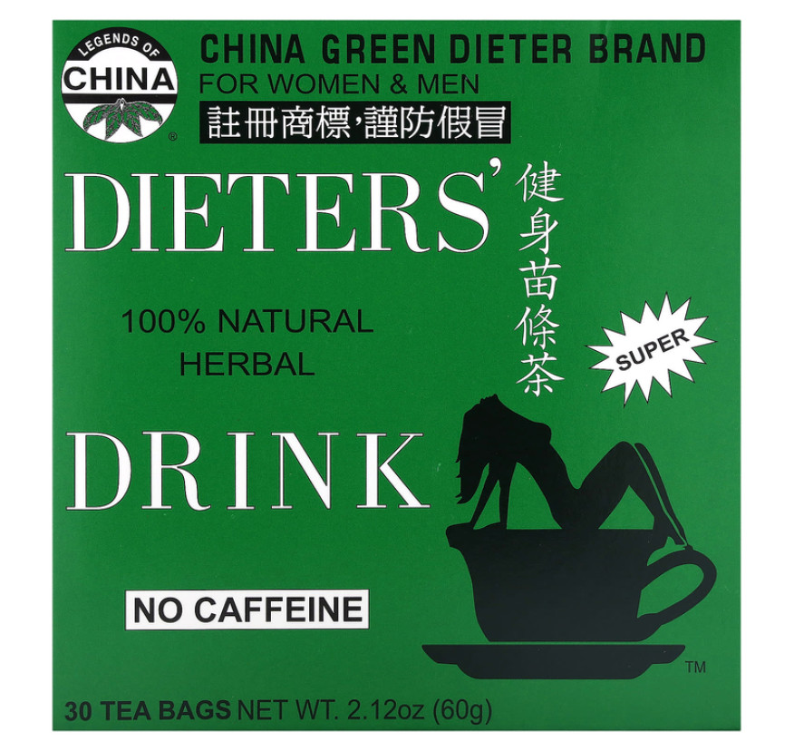 Uncle Lee's Tea, Dieters', 100% натуральный травяной напиток, без кофеина, 30 чайных пакетиков, 60 г (2,12 унции)