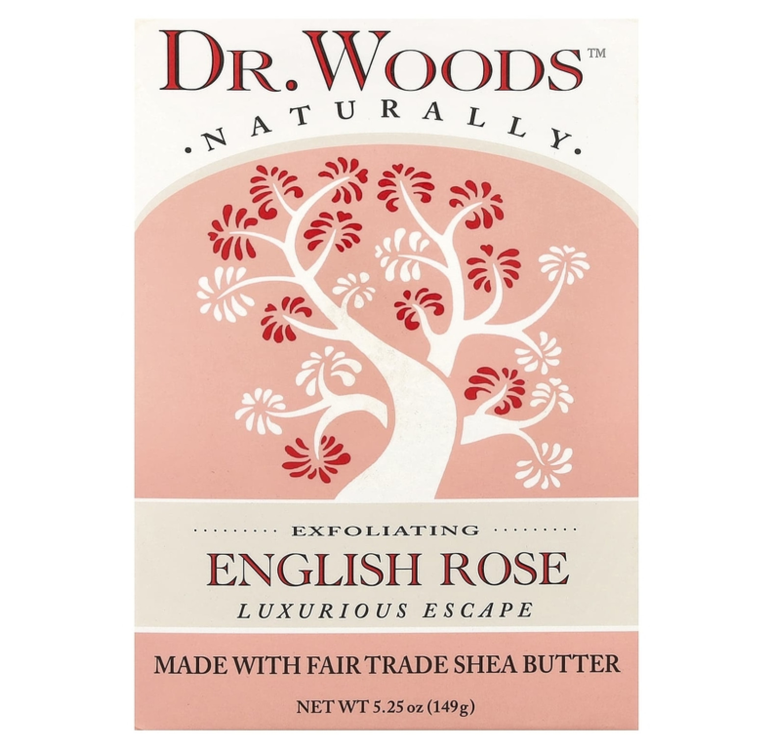 Dr. Woods, Английское мыло с ароматом розы, эффект осветления кожи, 149 г (5,25 унции)