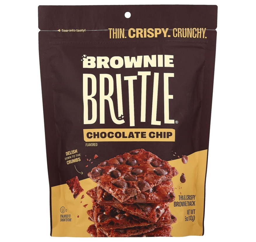 Sheila G's, Brownie Brittle, тонкие брауни, шоколадная крошка, 142 г (5 унций)
