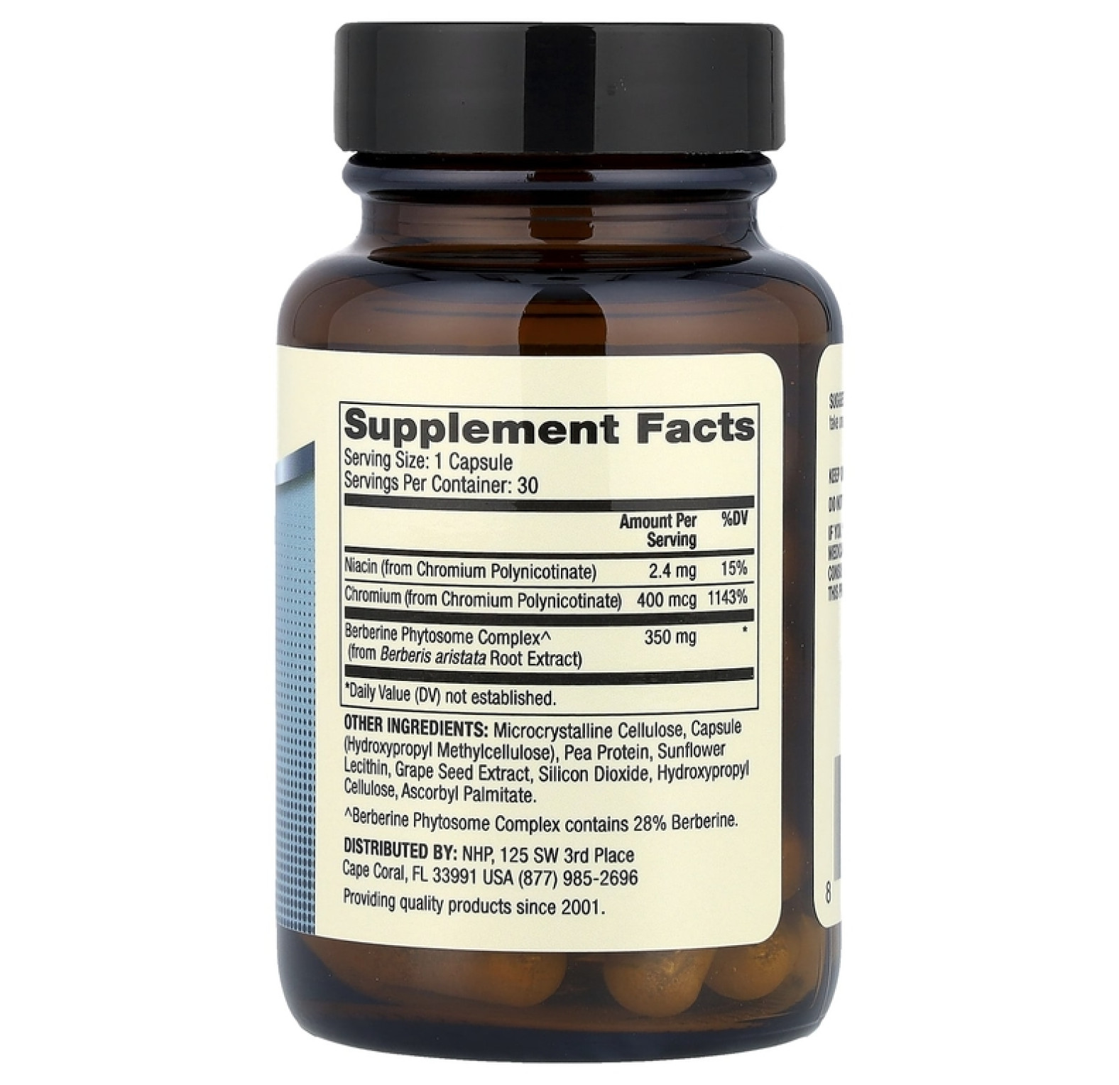 Dr. Mercola, Biothin®, берберин с хромом, 30 капсул