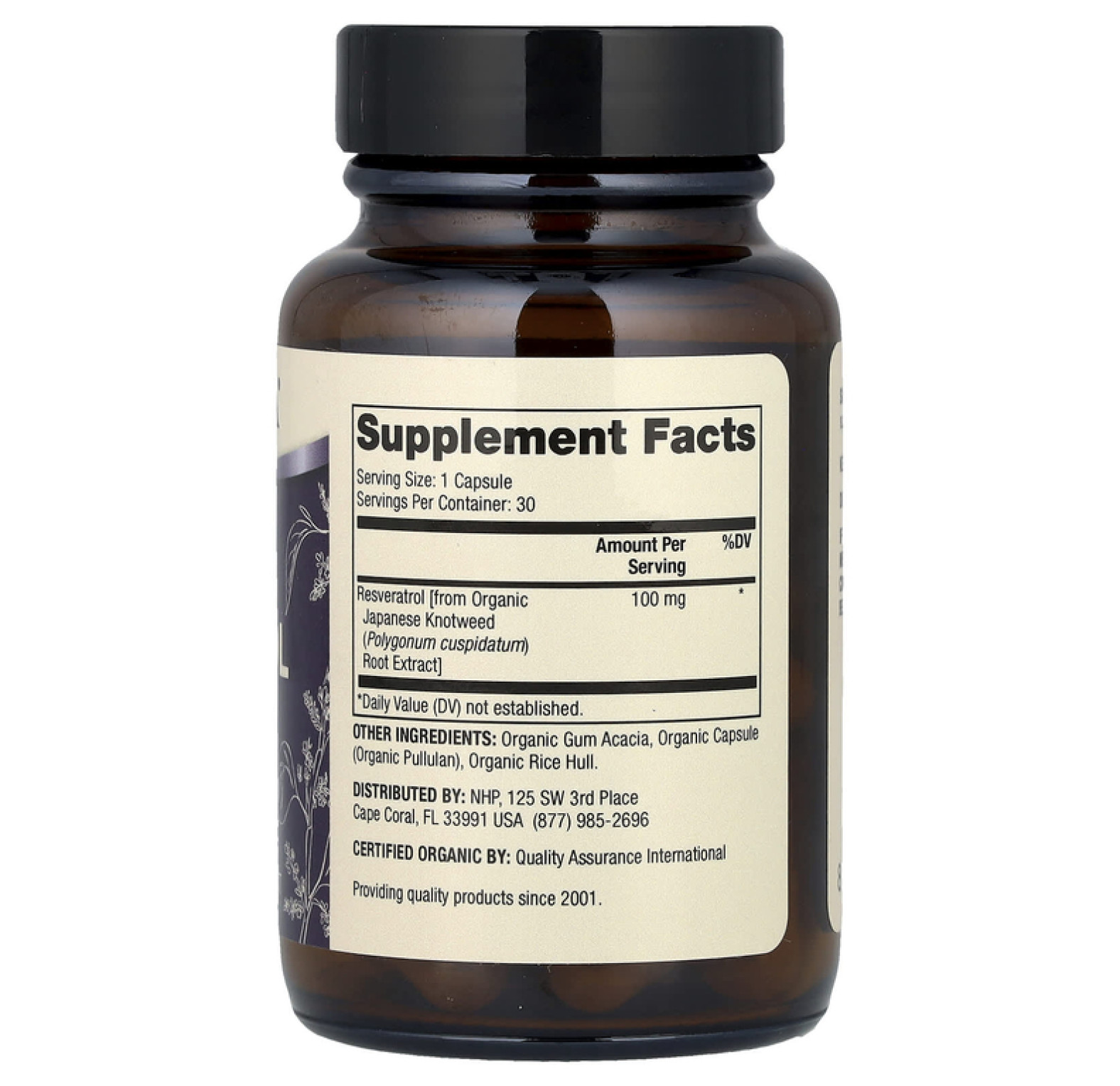 Dr. Mercola, Органический ресвератрол, 100 мг, 30 капсул