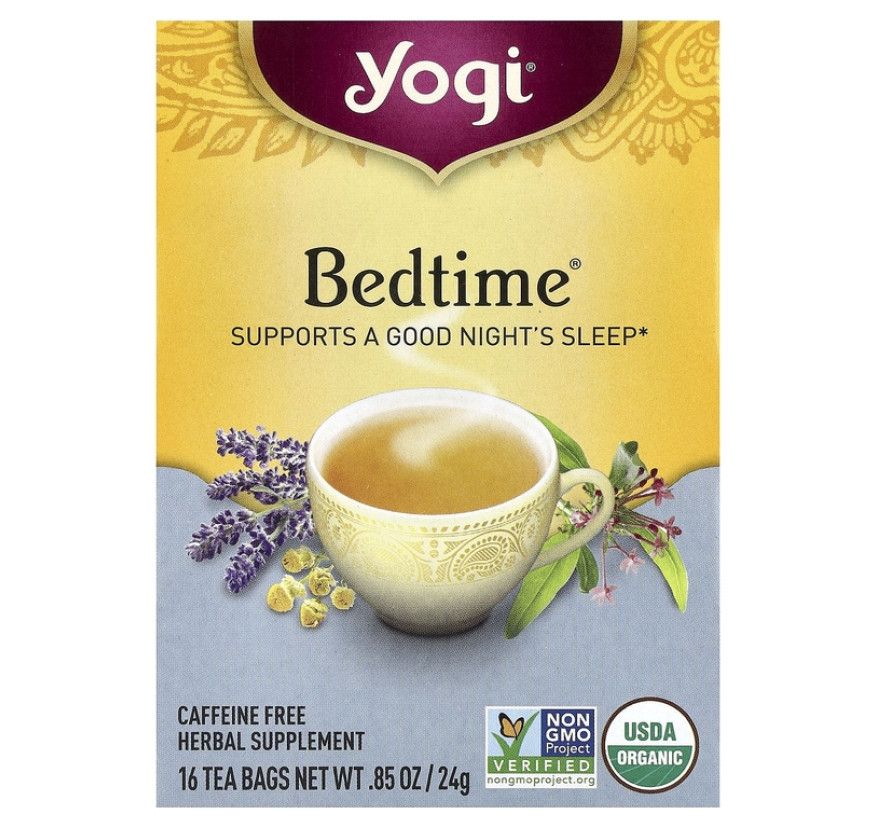 Yogi Tea, Bedtime®, без кофеина, 16 чайных пакетиков, 24 г (0,85 унции)