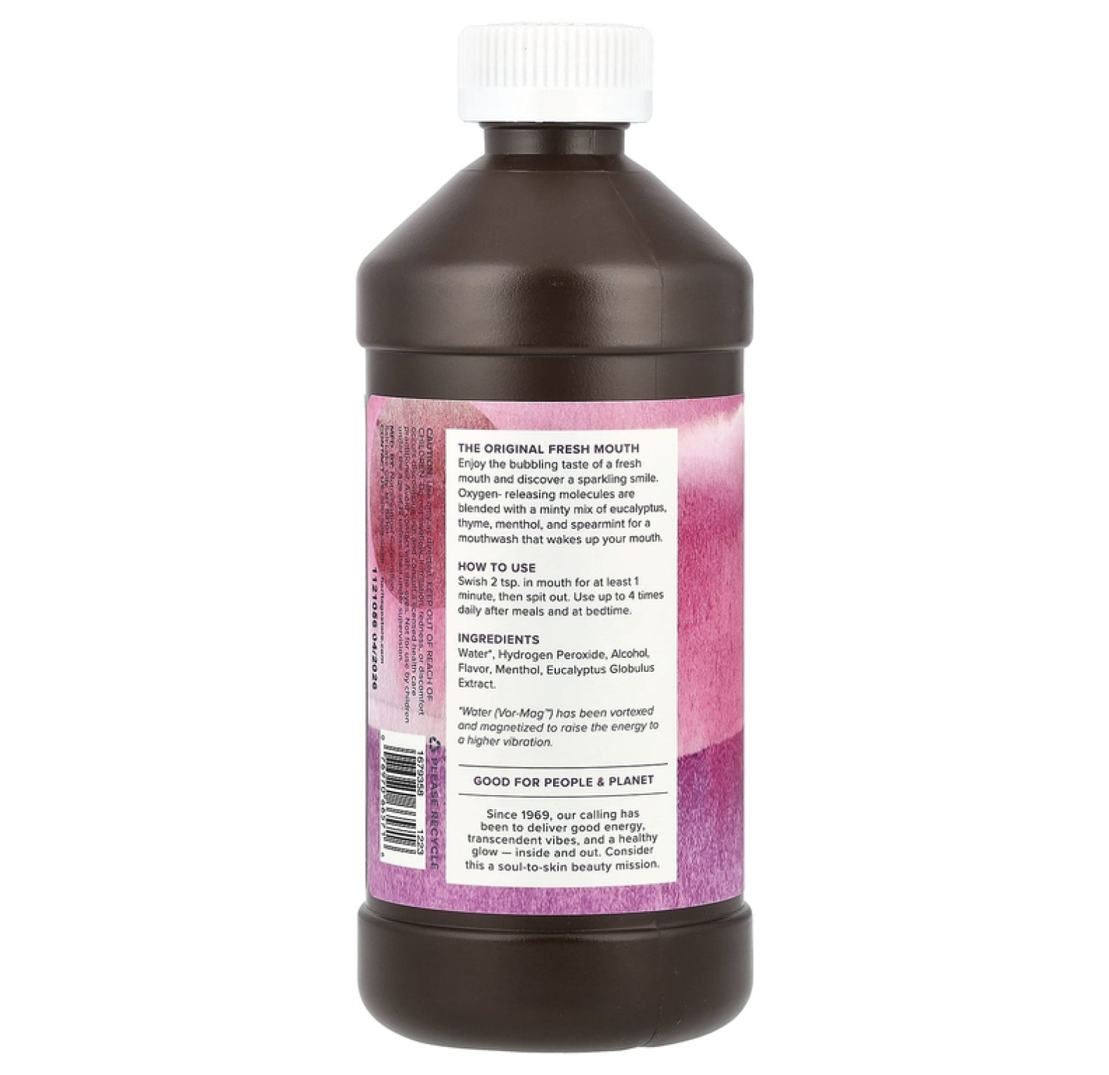 Heritage Store, ополаскиватель для рта с перекисью водорода, освежающая эвкалипт и мята, 473 мл (16 жидк. унций)