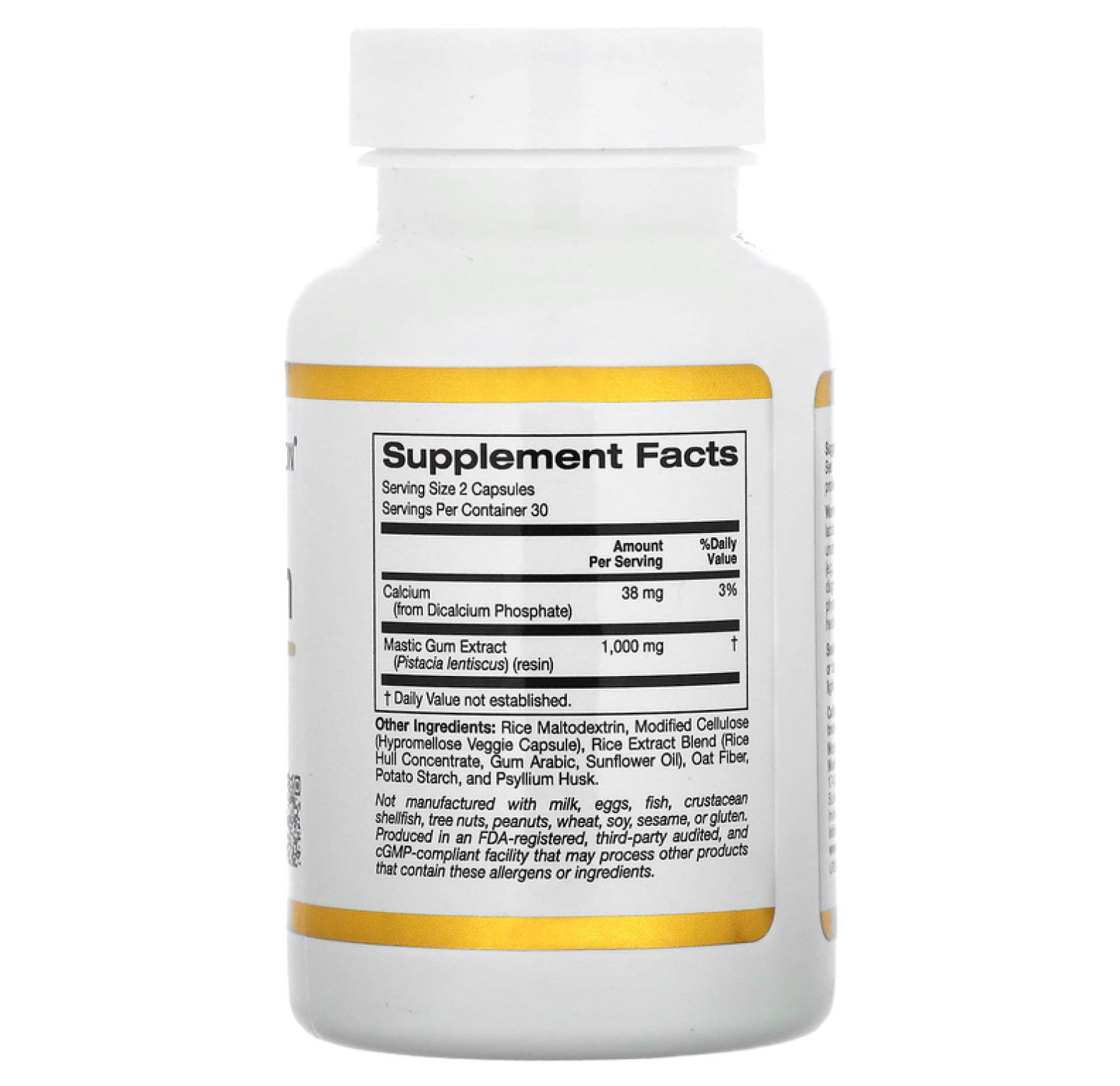 California Gold Nutrition, мастиковая смола, 500 мг, 60 растительных капсул