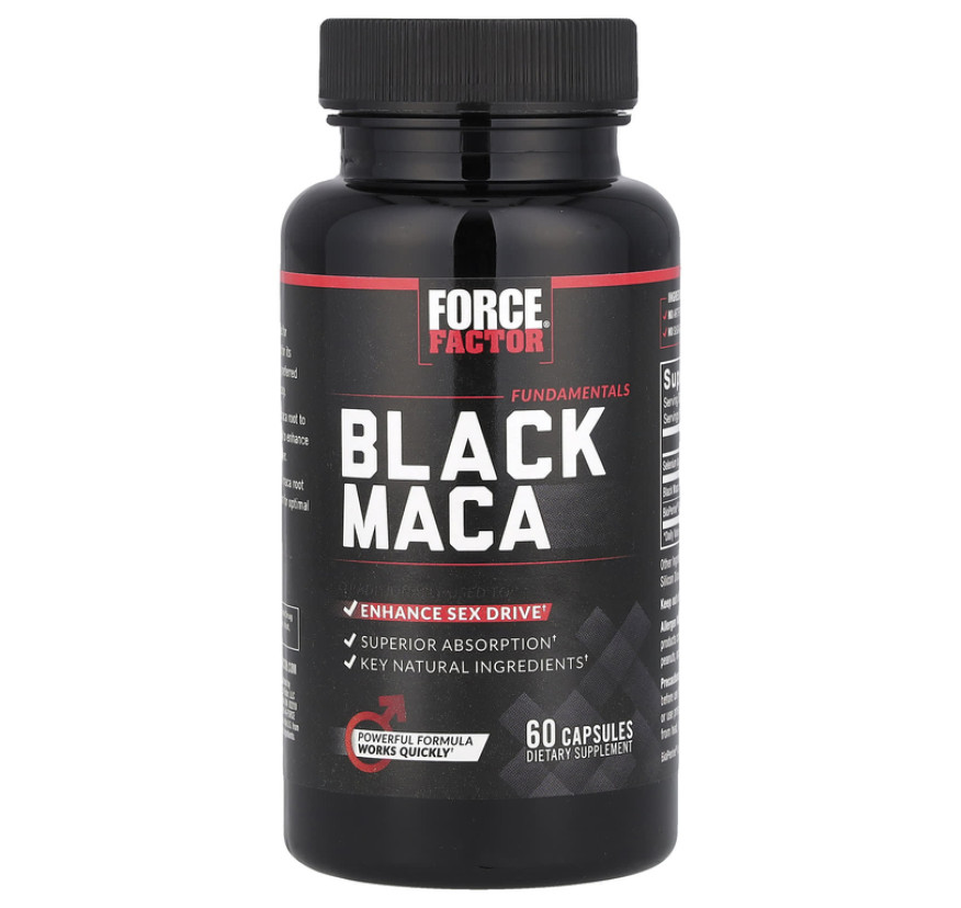 Force Factor, Fundamentals, чёрная мака, 60 капсул