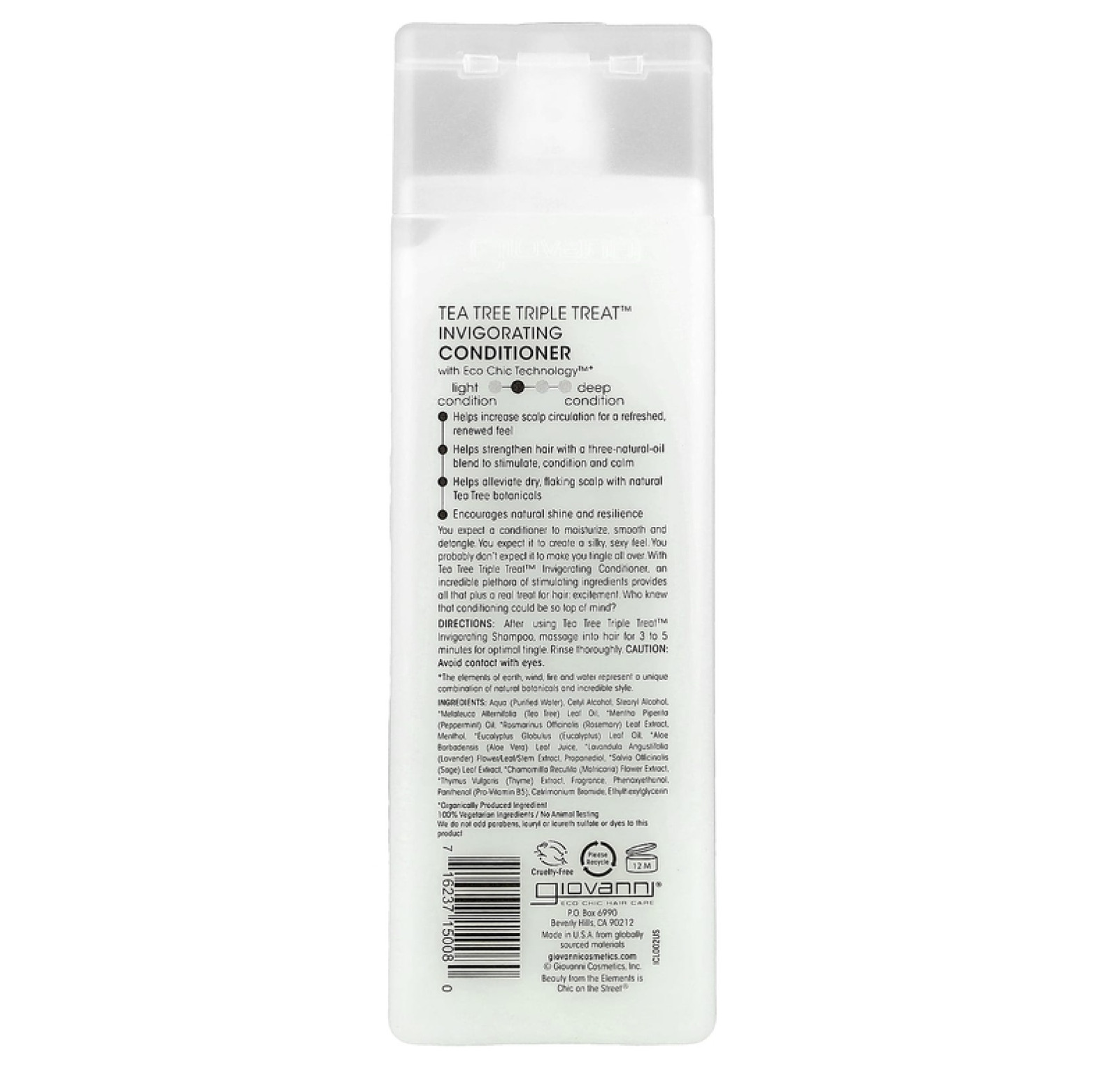 Giovanni, Tea Tree Triple Treat™, тонизирующий кондиционер, для всех типов волос, 250 мл (8,5 жидк. унции)