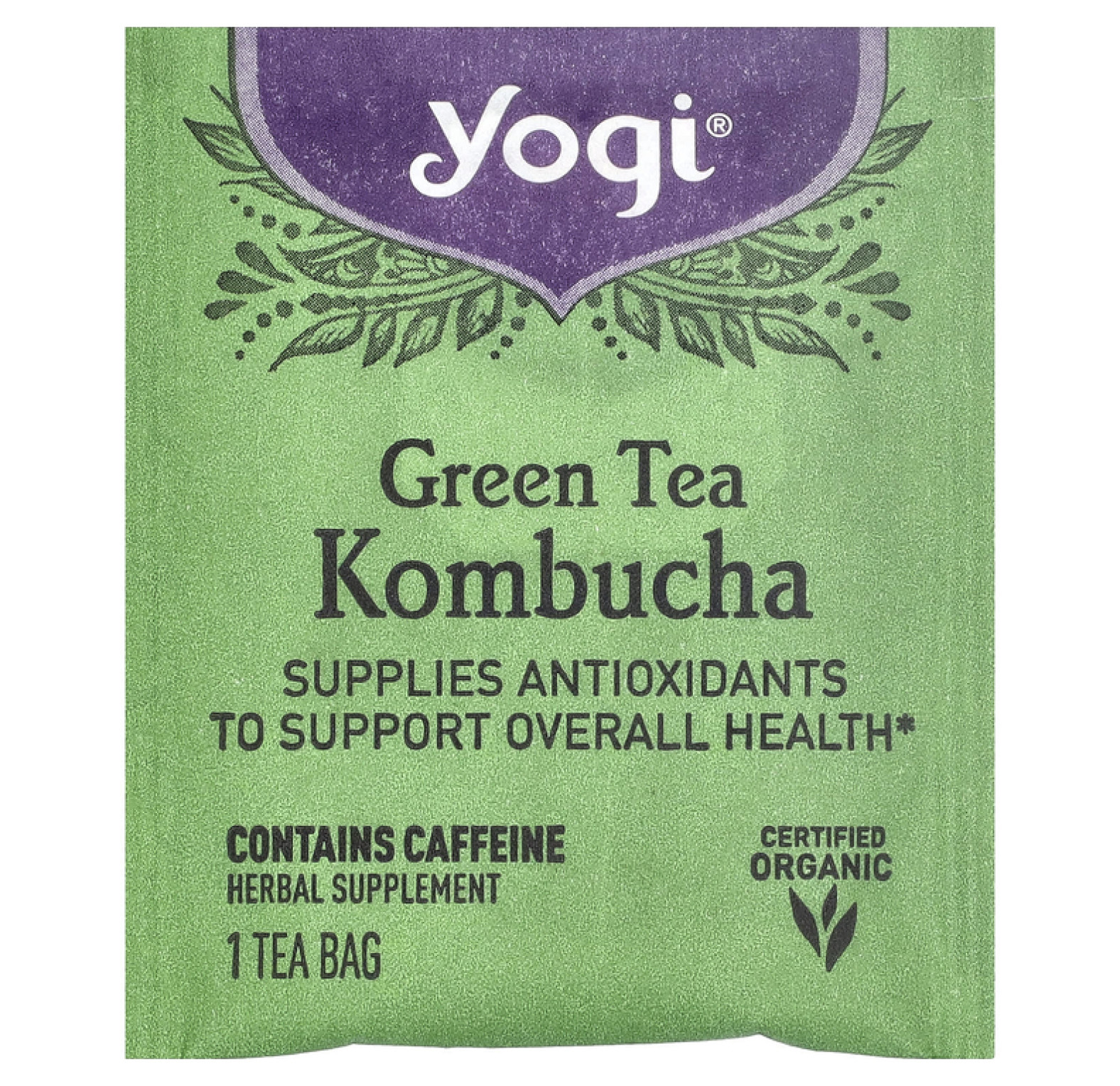 Yogi Tea, зелёный чай комбуча, 16 чайных пакетиков, 32 г (1,12 унции)