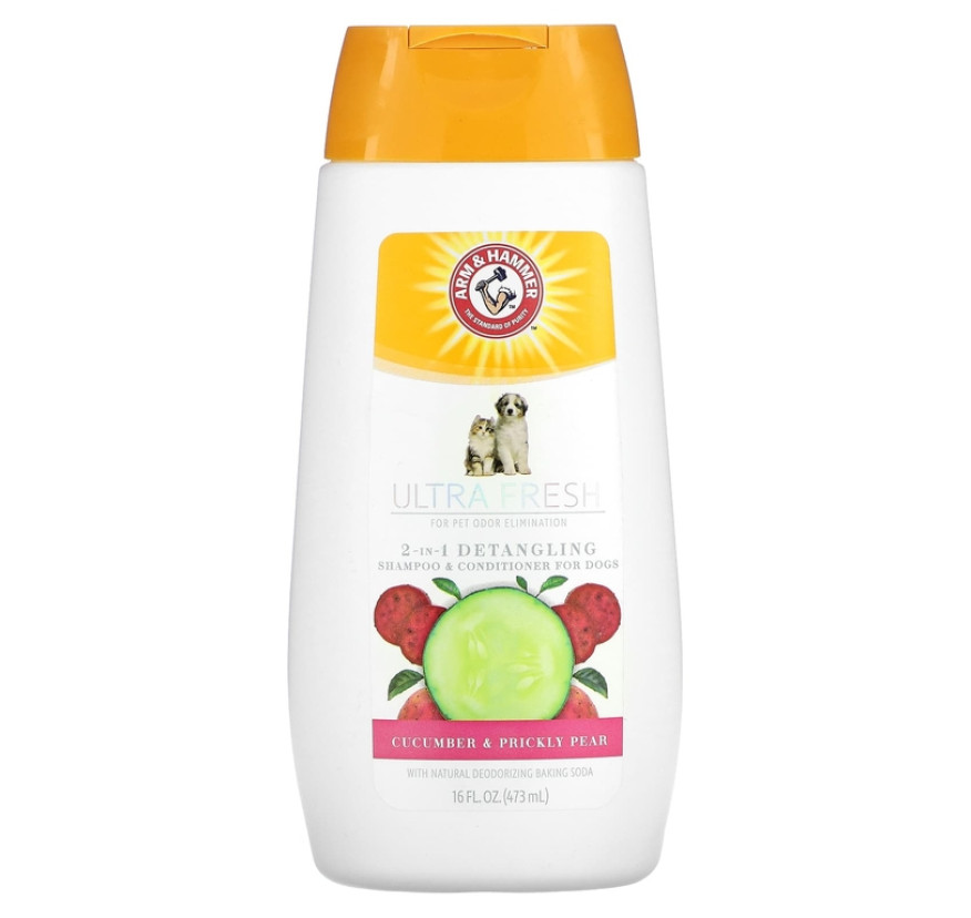Arm & Hammer, 2-в-1 шампунь и кондиционер для распутывания волос, с огурцом и опунцией, 473 мл (16 жидк. унц.)