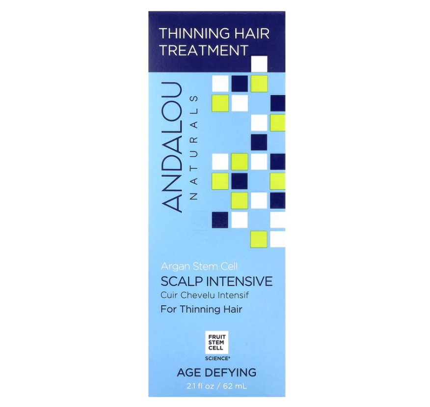 Andalou Naturals, аргановые стволовые клетки, интенсивное средство для кожи головы, против выпадения волос, омолаживающий эффект, 62 мл (2,1 жидк. унции)