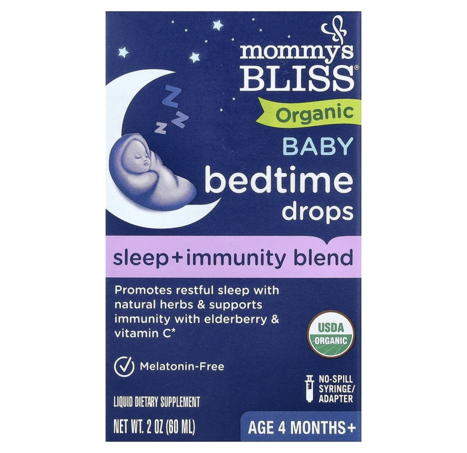 Mommy's Bliss, Органические капли для детей от 4 месяцев, 60 мл (2 жидк. унц.)