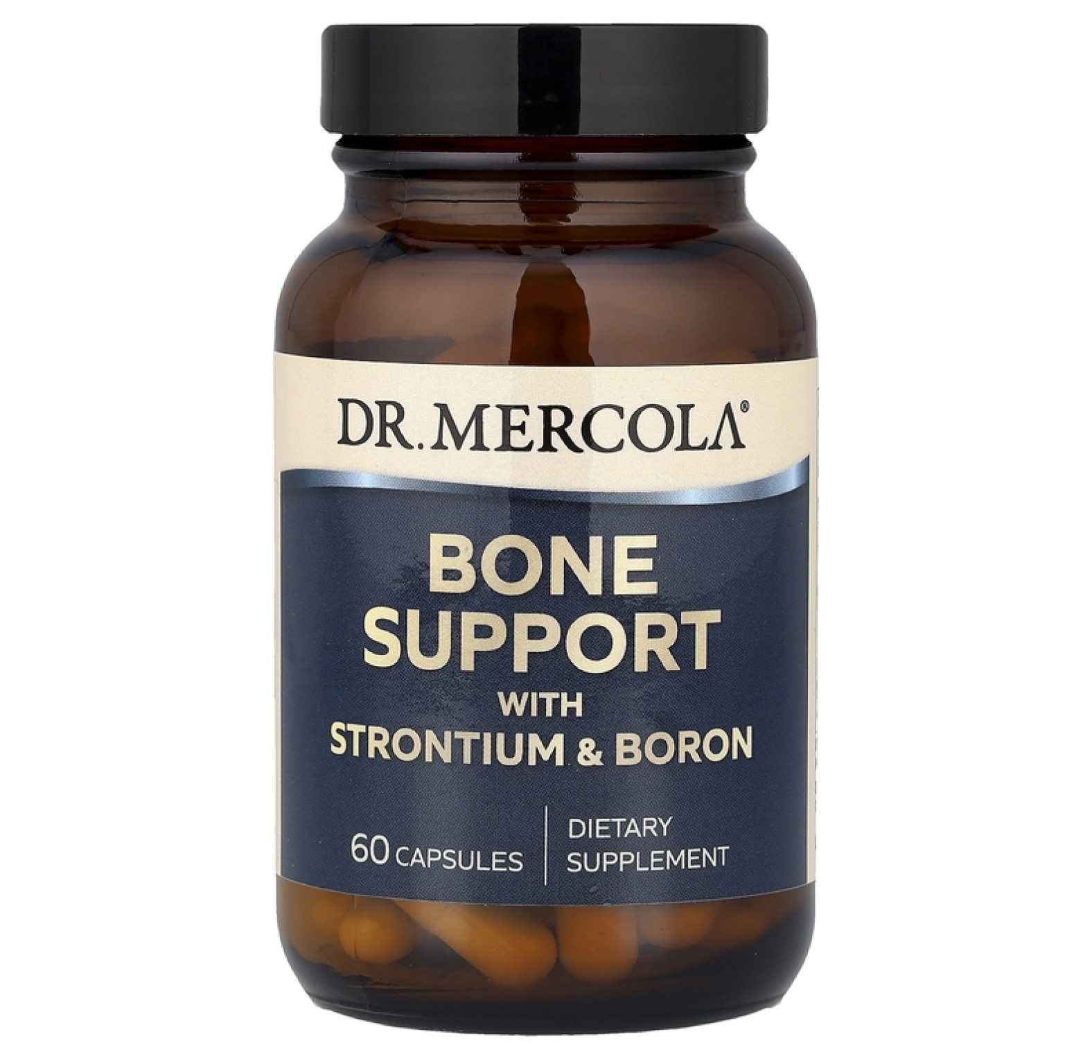 Dr. Mercola, Поддержка костей со стронцием и бором, 60 капсул
