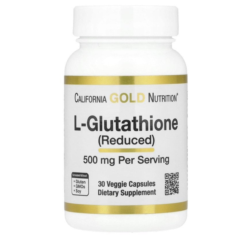 California Gold Nutrition, L-глутатион (восстановленный), 500 мг, 30 растительных капсул