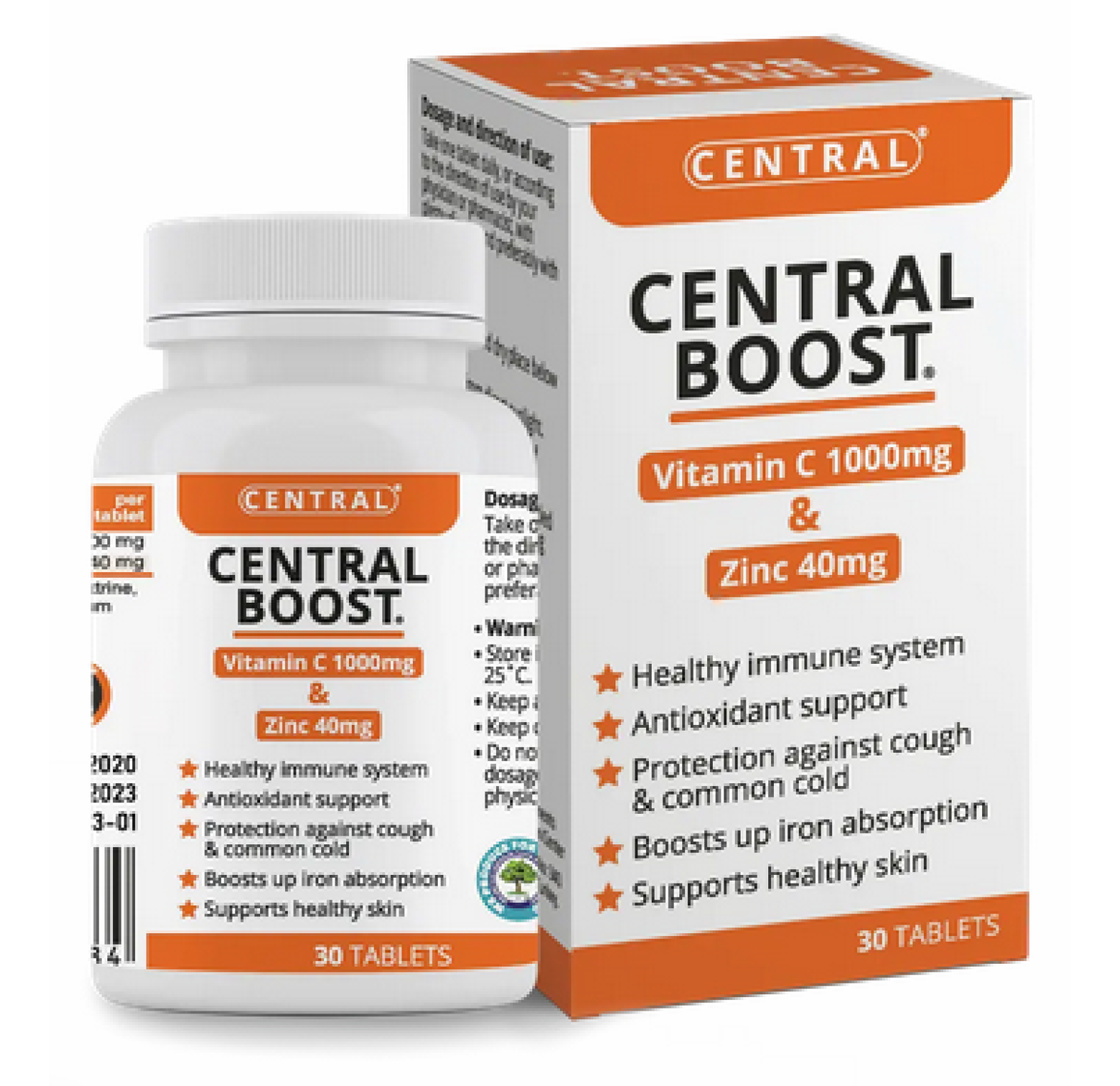 Ensa Mns, Central  Boost, витамины для тонуса и энергии, 30 таблеток