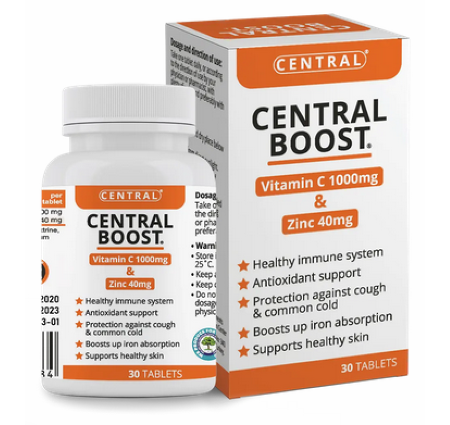 Ensa Mns, Central  Boost, витамины для тонуса и энергии, 30 таблеток