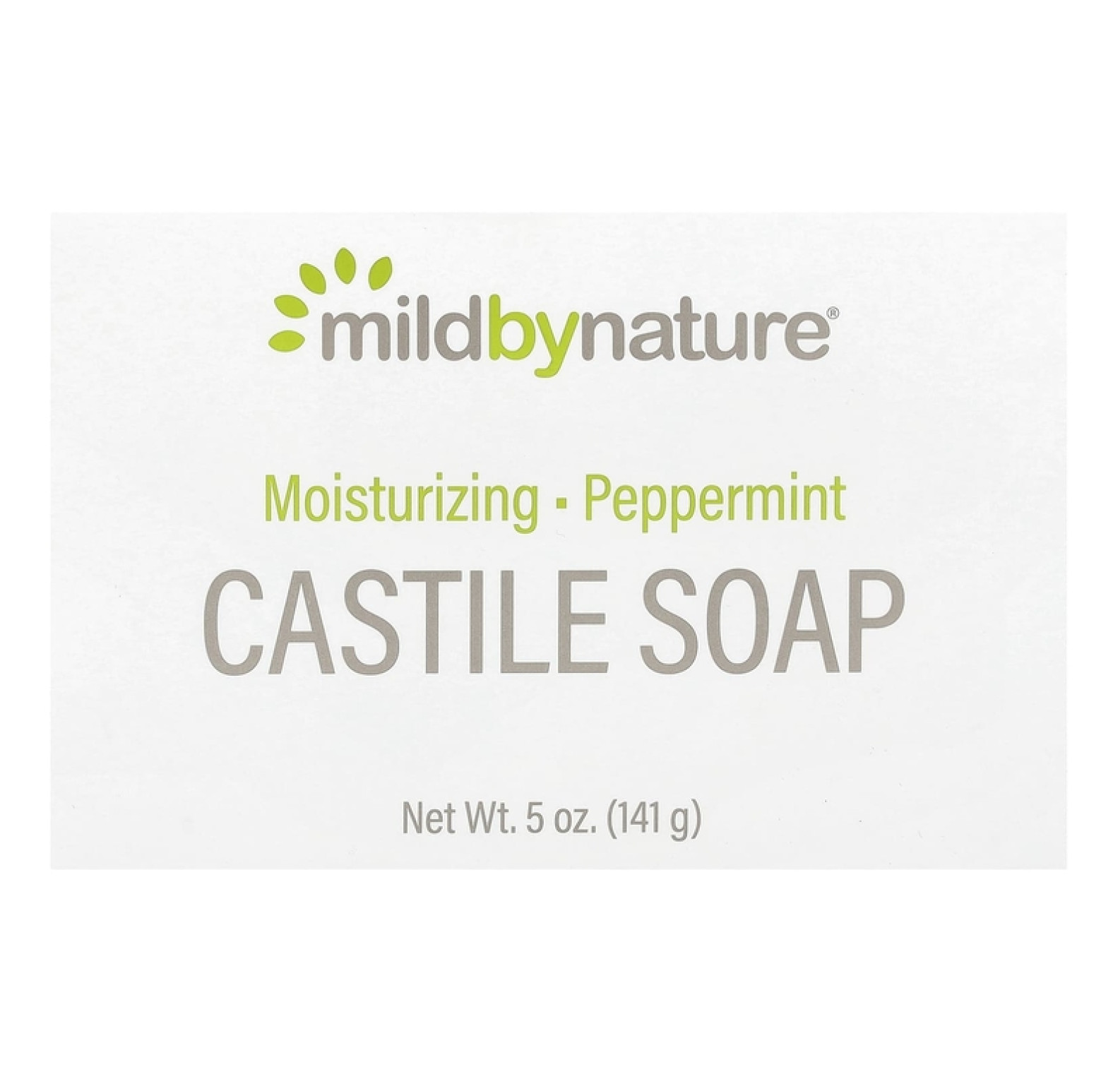 Mild By Nature, кастильское кусковое мыло, с ароматом перечной мяты, 141 г (5 унций)